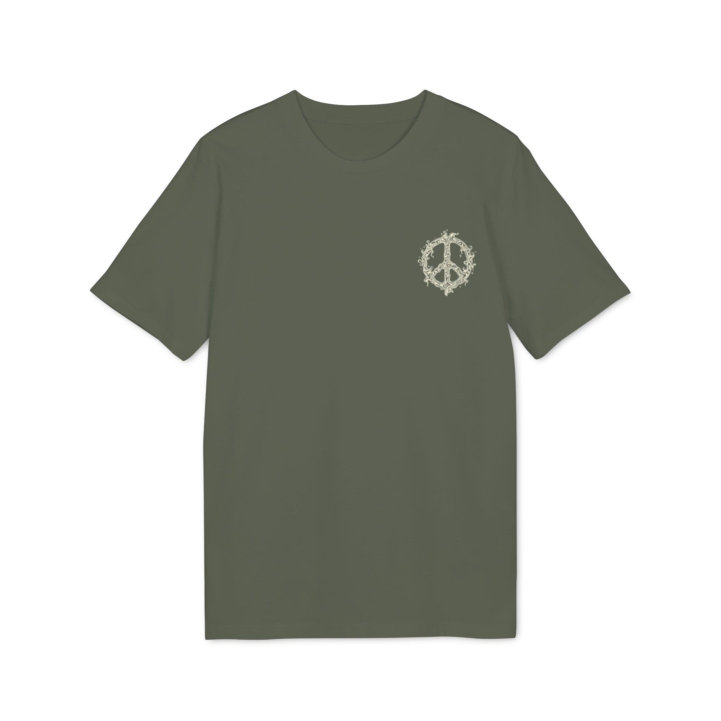 Psychedelisches Shirt mit kleinem Friedenssymbol für Damen und Herren