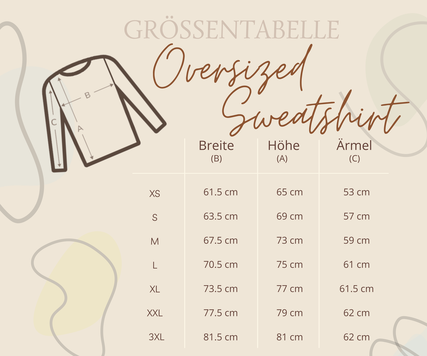 Oversized Sweatshirt für Sie & Ihn aus 100% Bio-Baumwolle, Winterbäume Weihnachtsgeschenk - Organic Oversize Sweatshirt