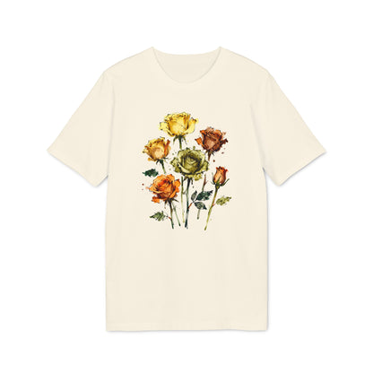 Rosen Aquarell T-Shirt Damen Bio Baumwolle
