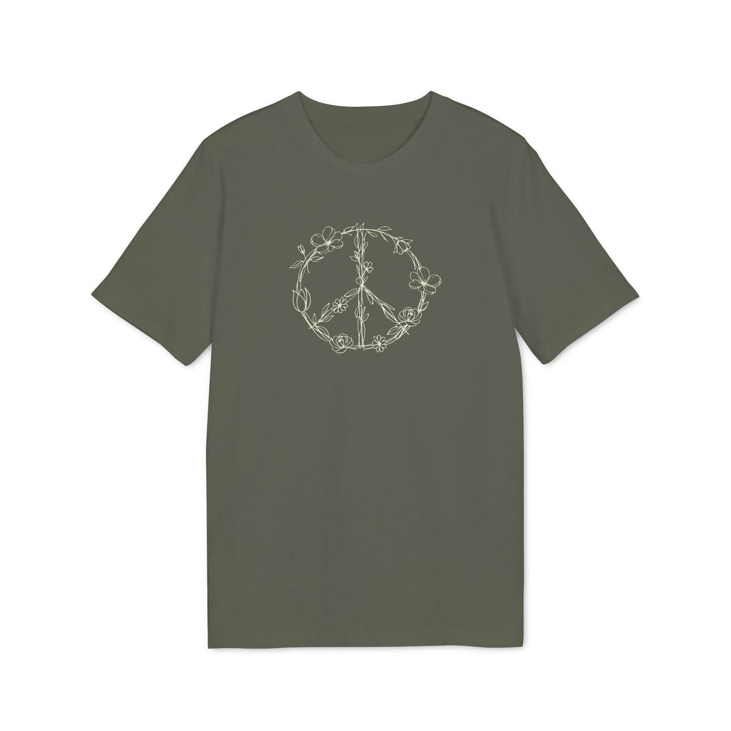 Hippie Friedenszeichen T-Shirt Damen, Bio-Baumwolle