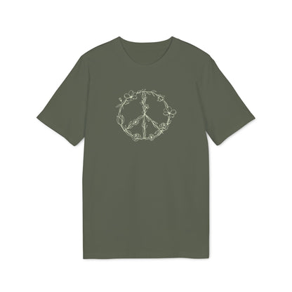 Hippie Friedenszeichen T-Shirt Damen, Bio-Baumwolle