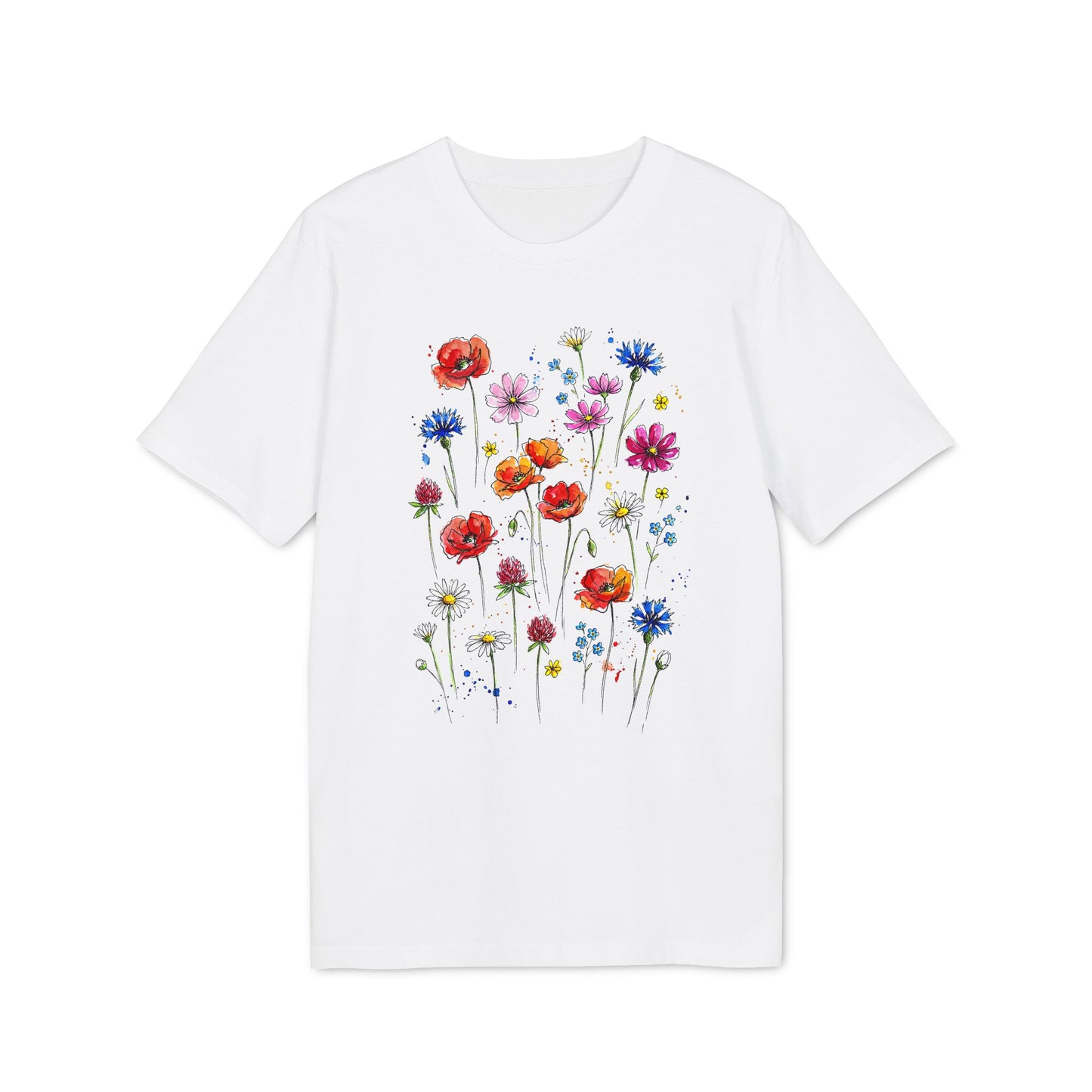 Blumen T-Shirt Damen aus Bio-Baumwolle