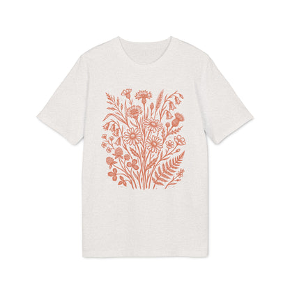 Terracotta Wildblumen T-Shirt Damen Bio Baumwolle