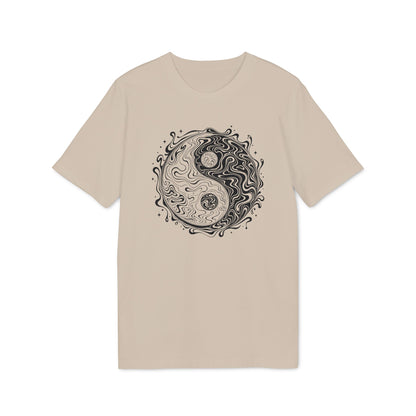 T-Shirt mit Yin-Yang-Symbol in psychedelischem Stil für Damen und Herren