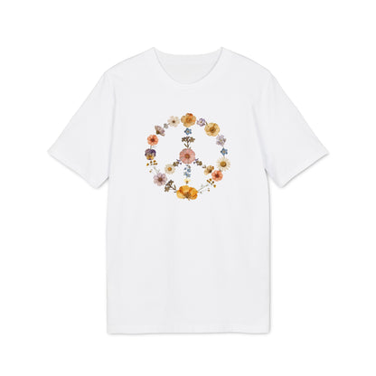 Friedenszeichen Blumen Shirt Damen Bio-Baumwolle