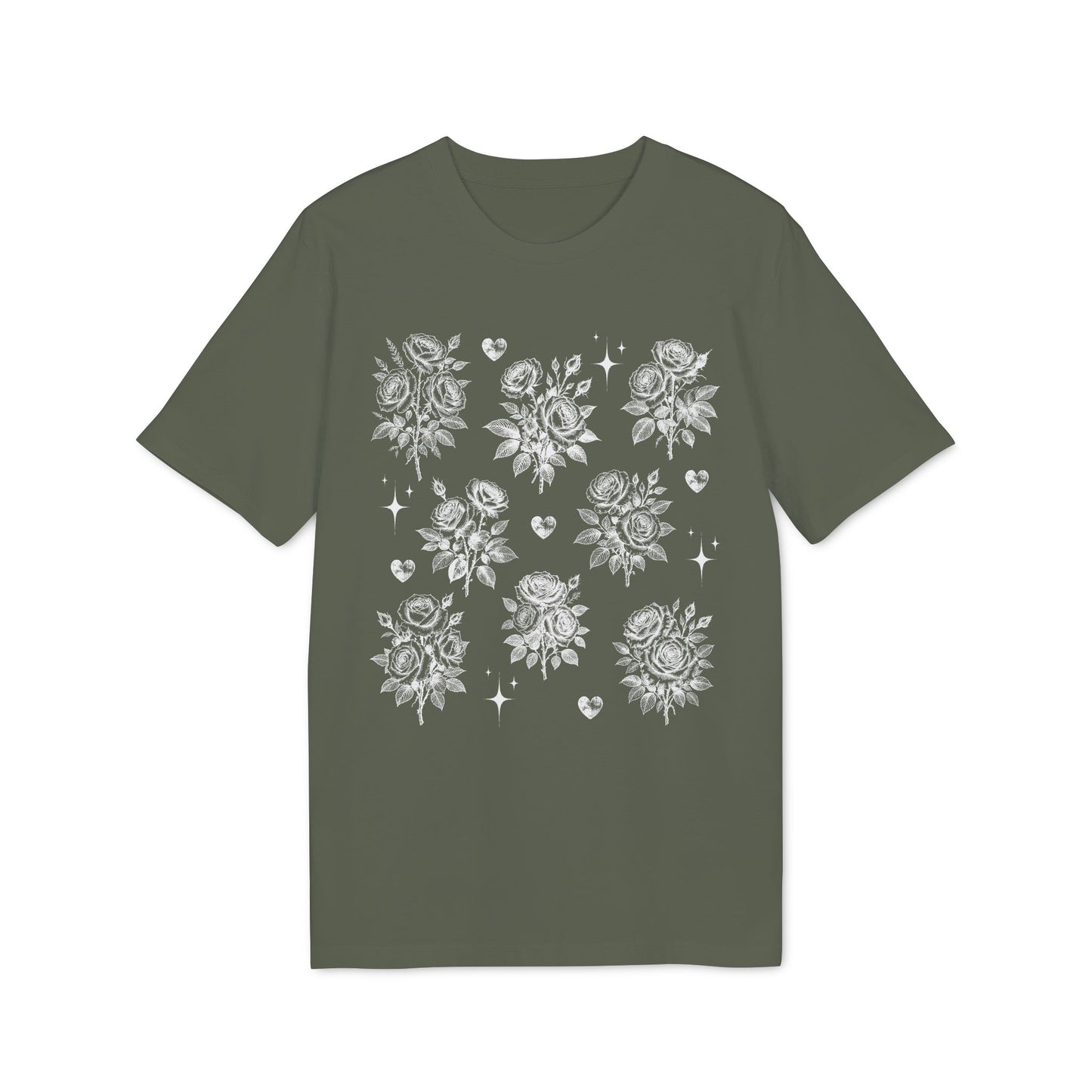 Vintage Rosen T-Shirt aus Bio Baumwolle