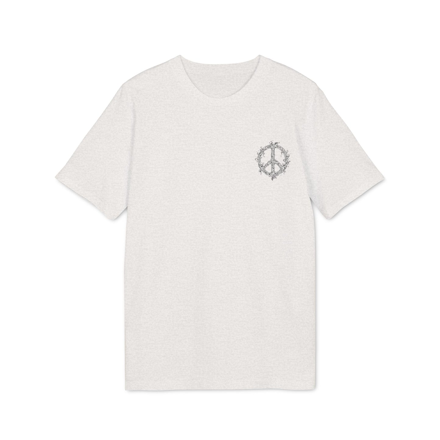 Psychedelisches Shirt mit kleinem Friedenssymbol für Damen und Herren