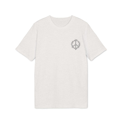 Psychedelisches Shirt mit kleinem Friedenssymbol für Damen und Herren