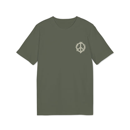 Psychedelisches Shirt mit kleinem Friedenssymbol für Damen und Herren