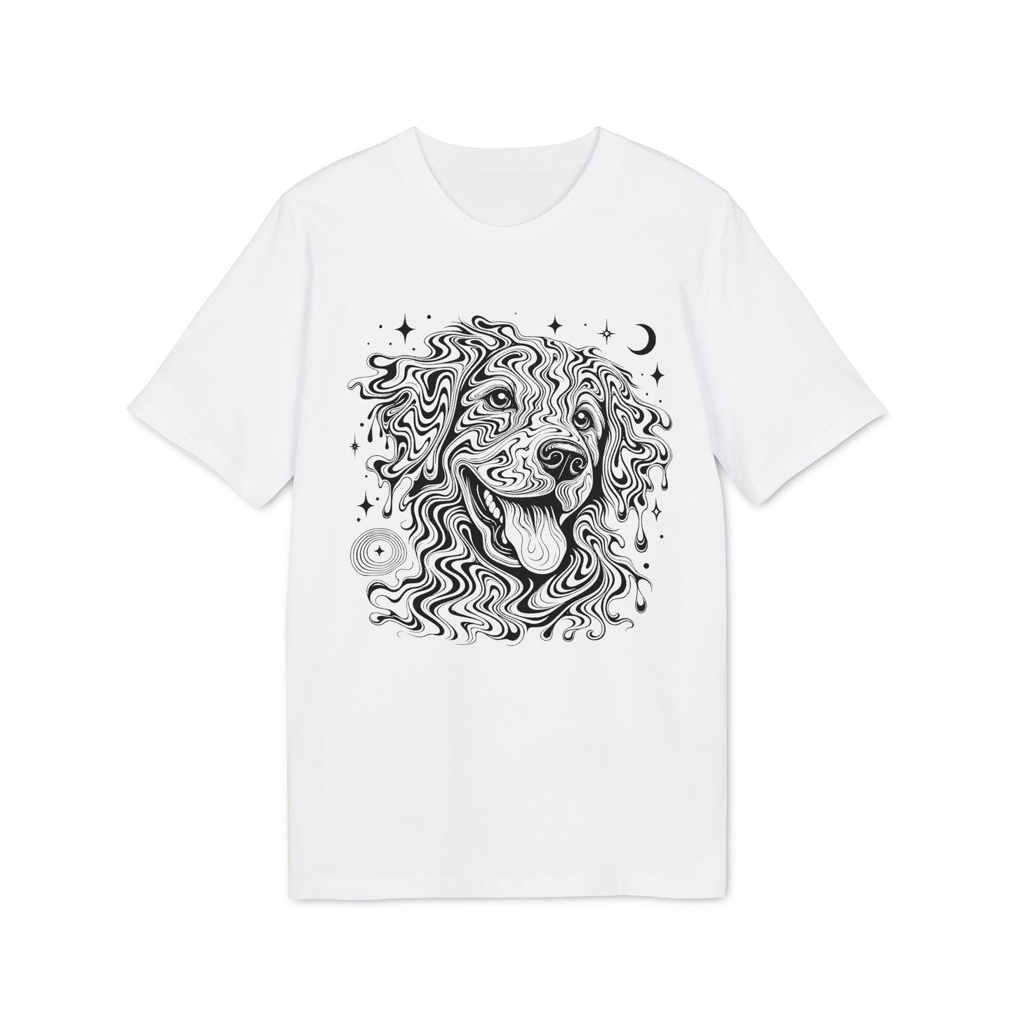 Psychedelischer Hund - T-Shirt aus 100% Baumwolle für Damen und Herren