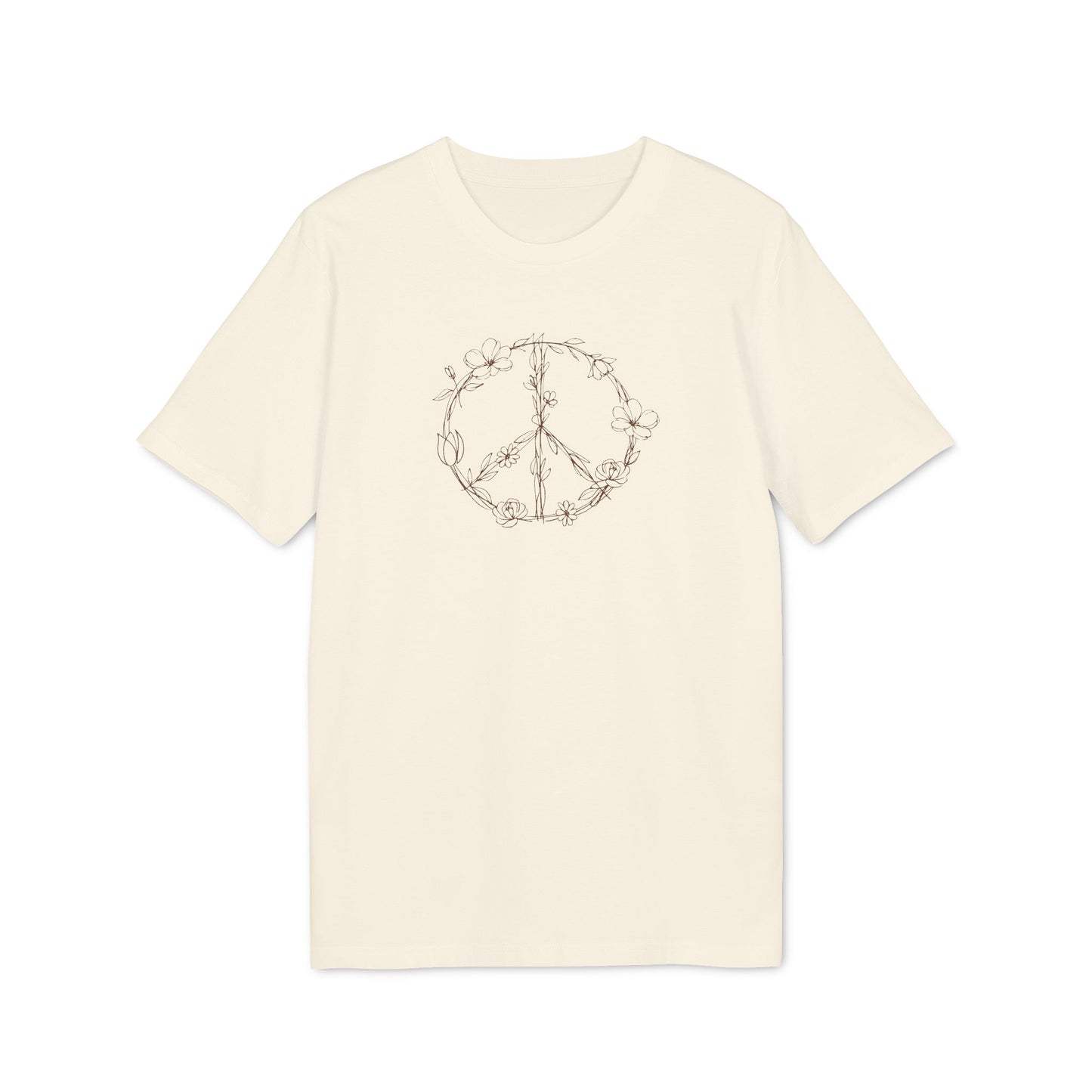 Hippie Friedenszeichen T-Shirt Damen, Bio-Baumwolle
