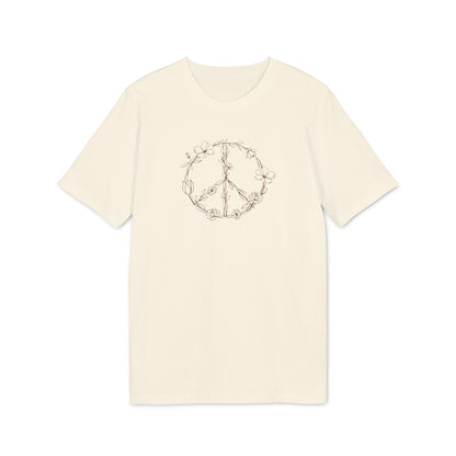 Hippie Friedenszeichen T-Shirt Damen, Bio-Baumwolle