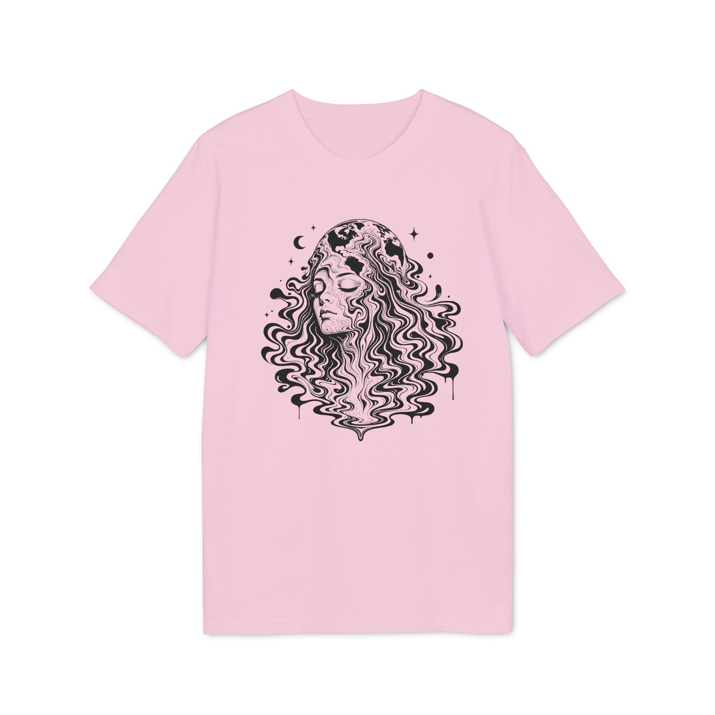 Psychedelisches und spirituelles Shirt mit Mutter Erde