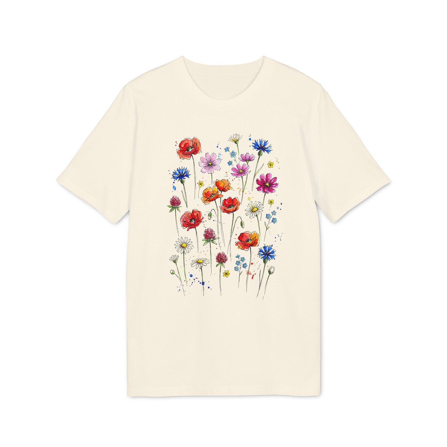 Blumen T-Shirt Damen aus Bio-Baumwolle