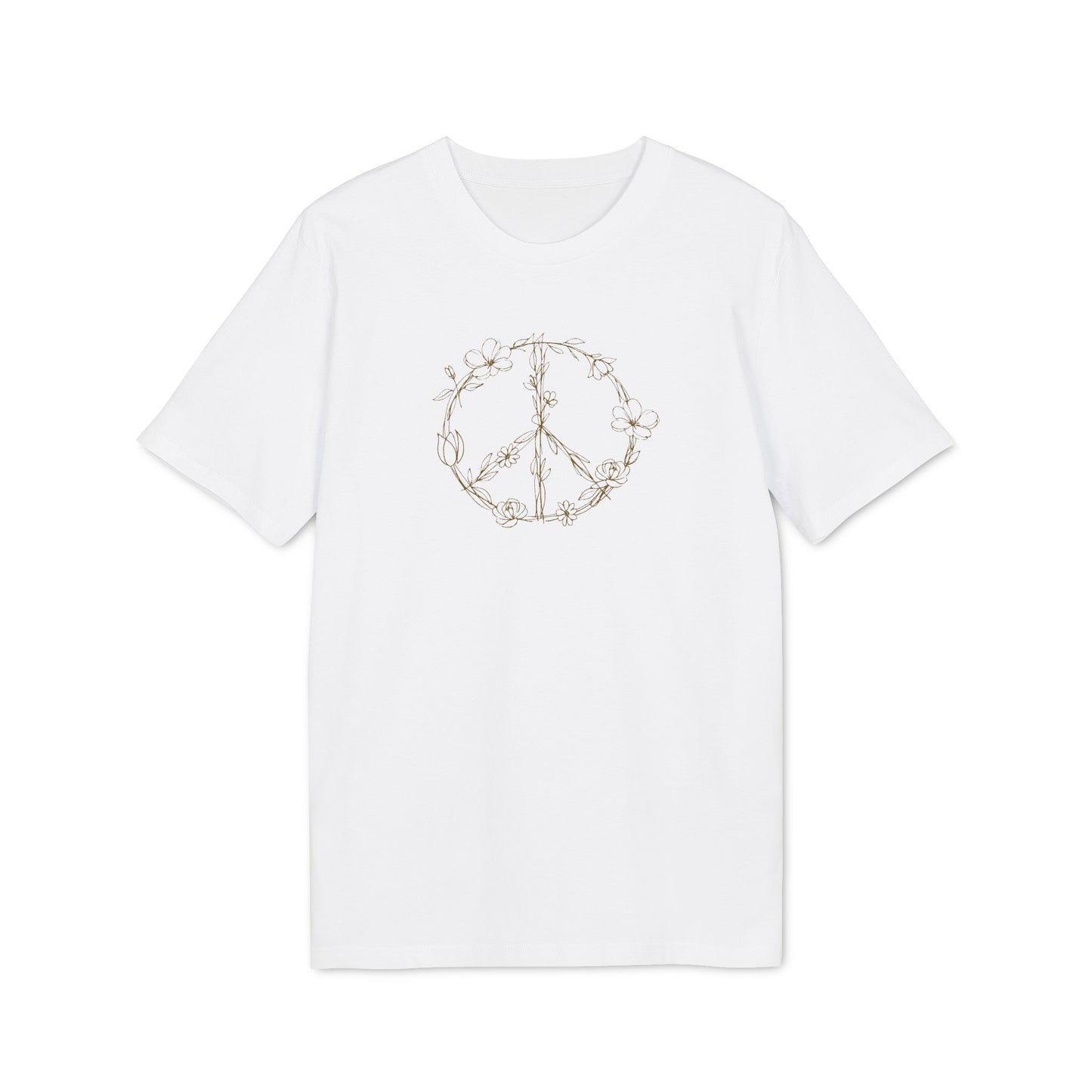 Hippie Friedenszeichen T-Shirt Damen, Bio-Baumwolle