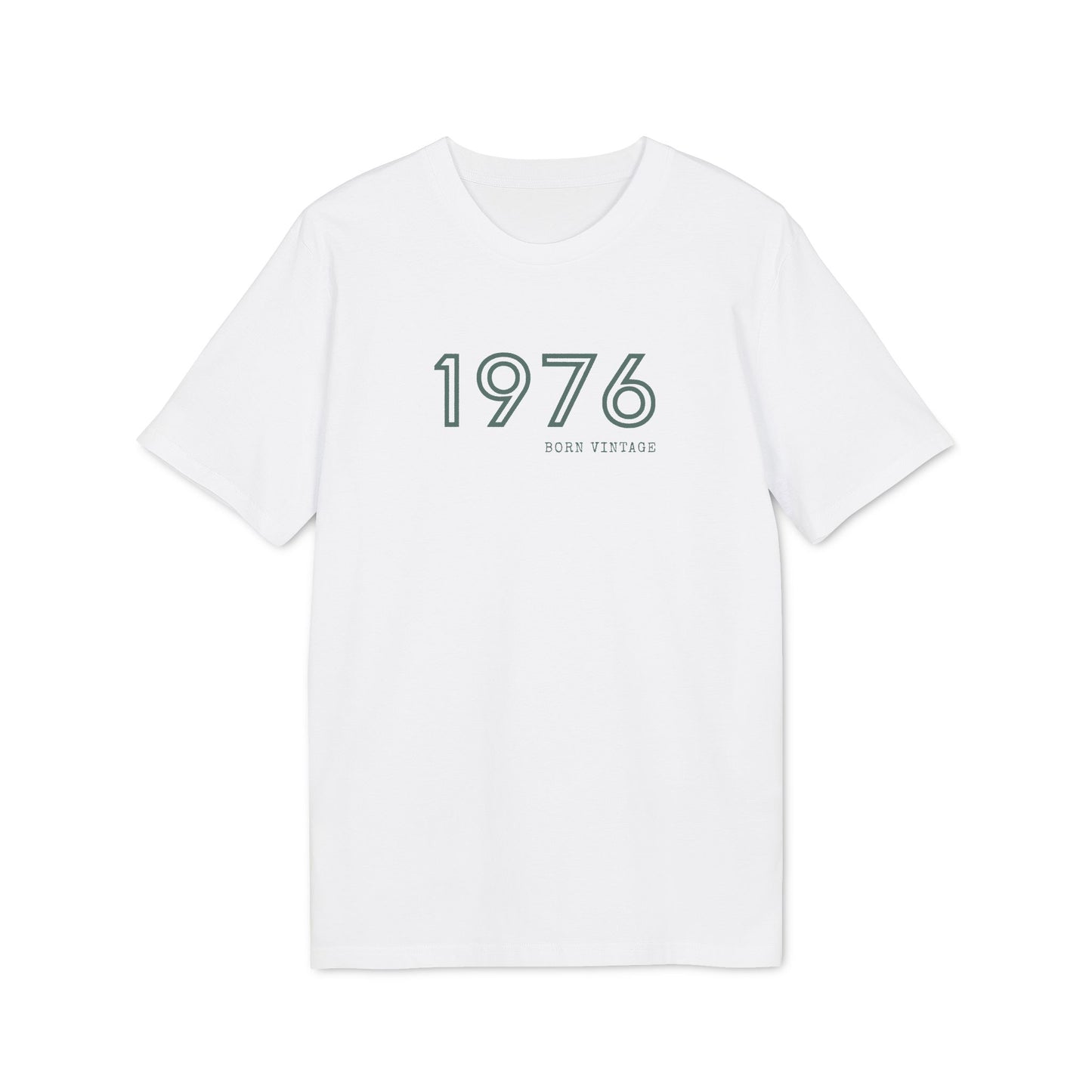 1976 Born Vintage Shirt Damen & Herren, Bio-Baumwolle