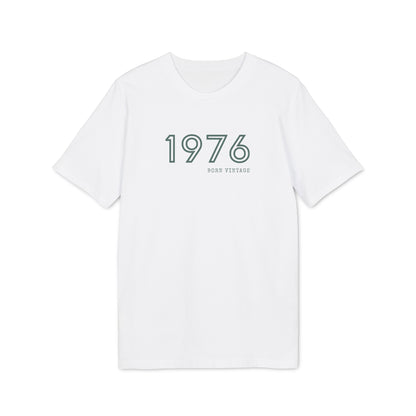 1976 Born Vintage Shirt Damen & Herren, Bio-Baumwolle