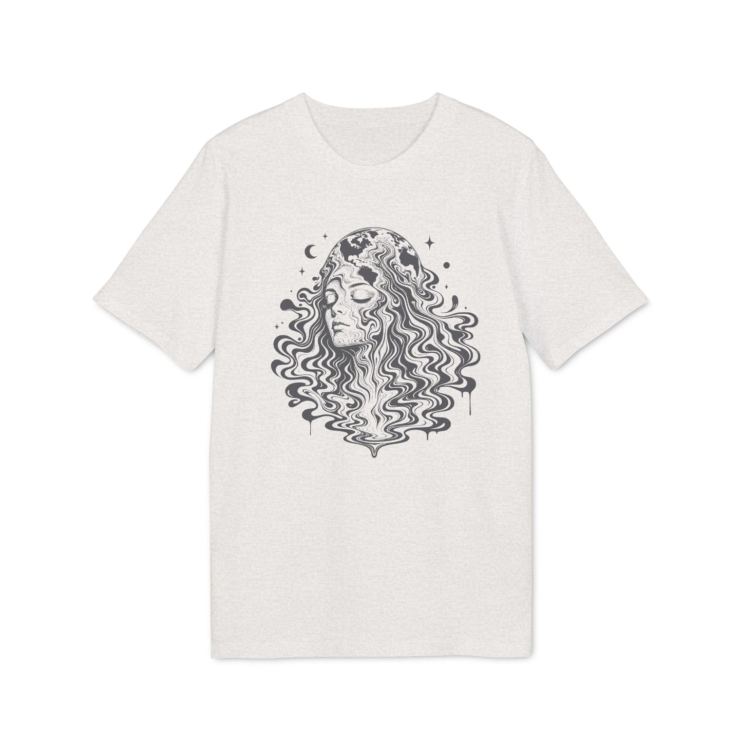 Psychedelisches und spirituelles Shirt mit Mutter Erde
