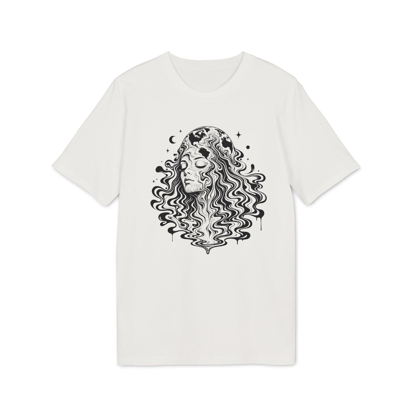 Psychedelisches und spirituelles Shirt mit Mutter Erde