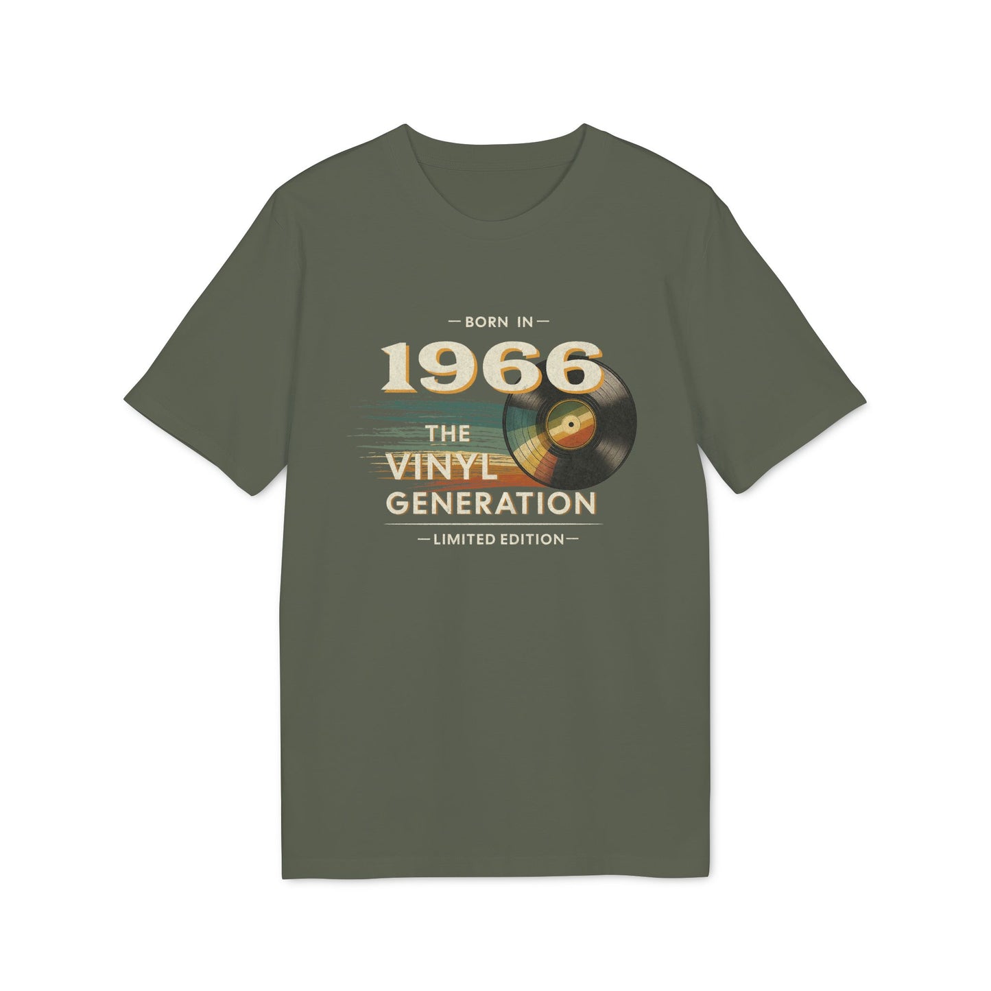 1966 - Vinyl Generation, Retro T-Shirt Herren 60. Geburtstag