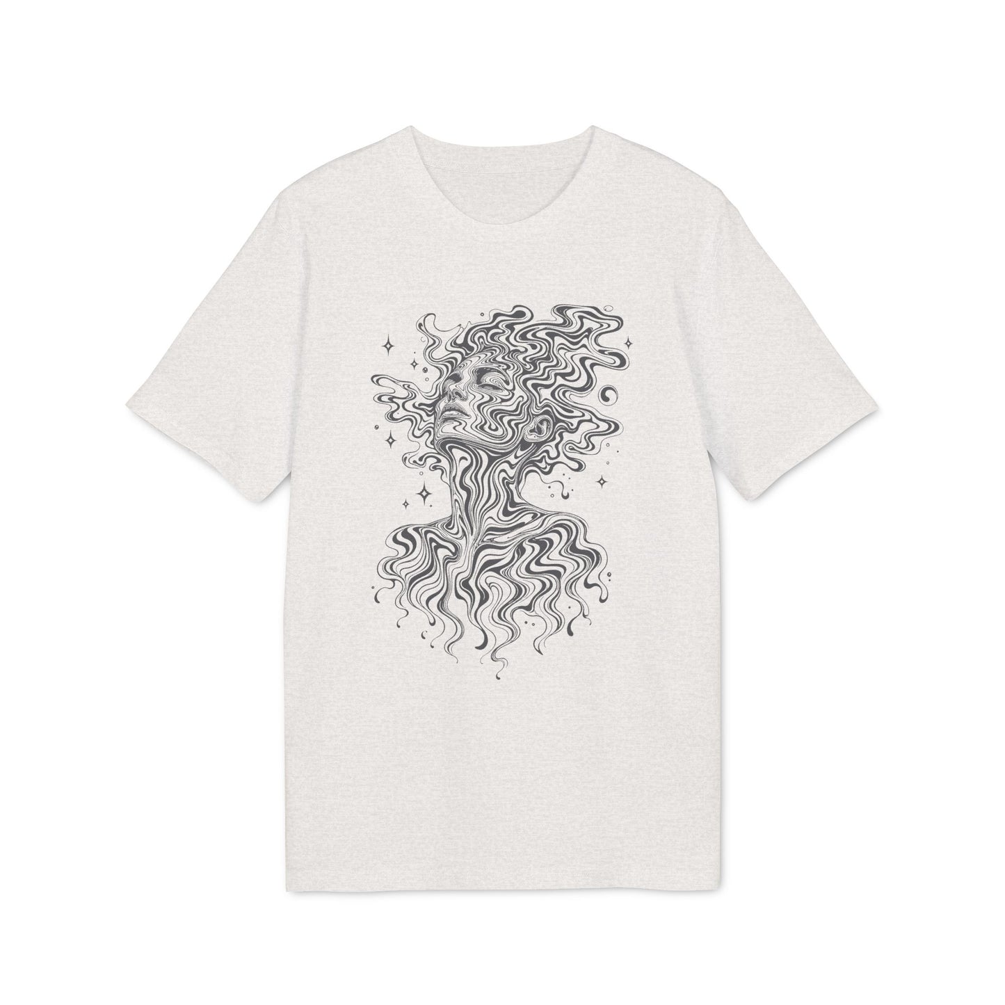 Psychedelisches Damen T-Shirt mit Frauenporträt