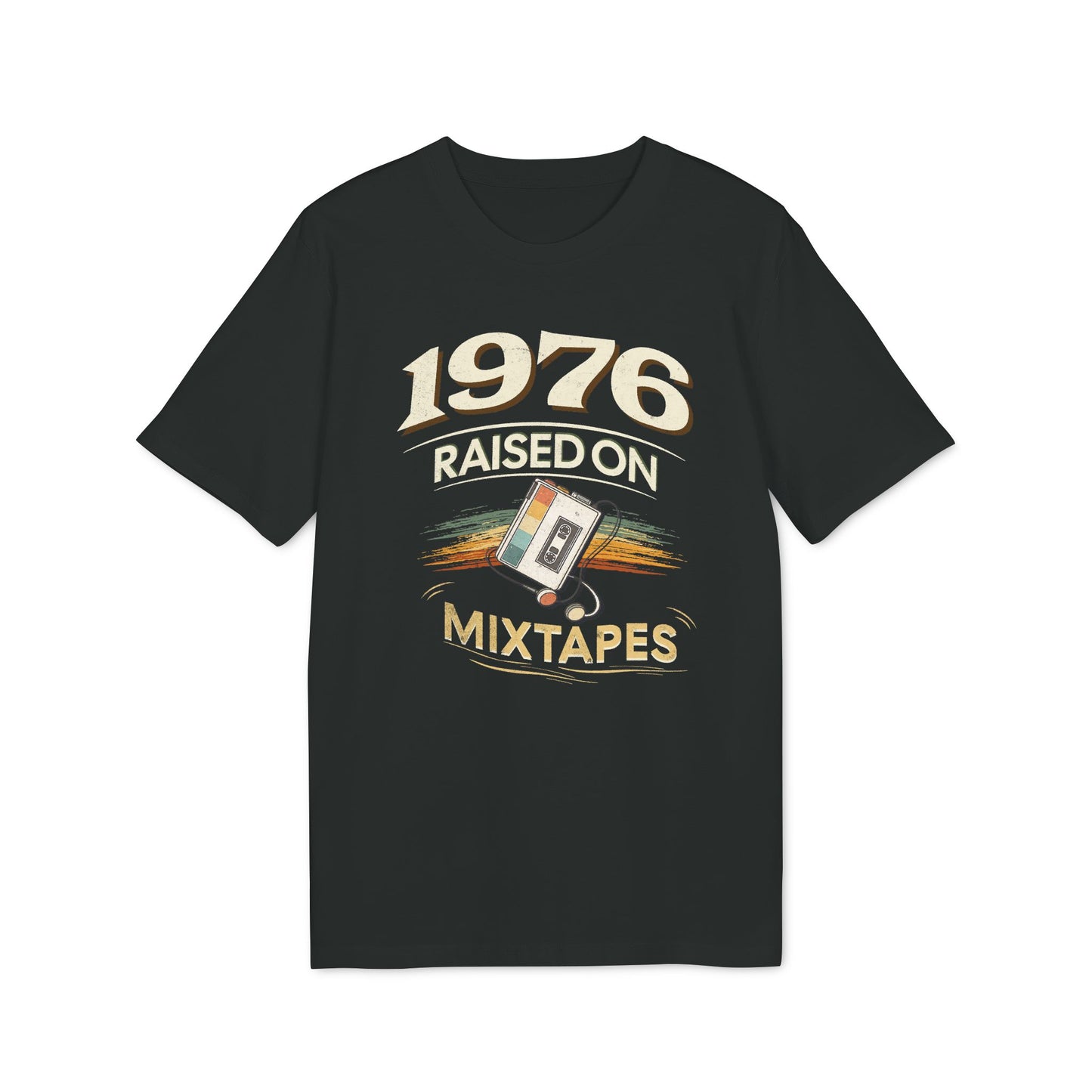 Retro T-Shirt 1976, RAISED ON MIXTAPES