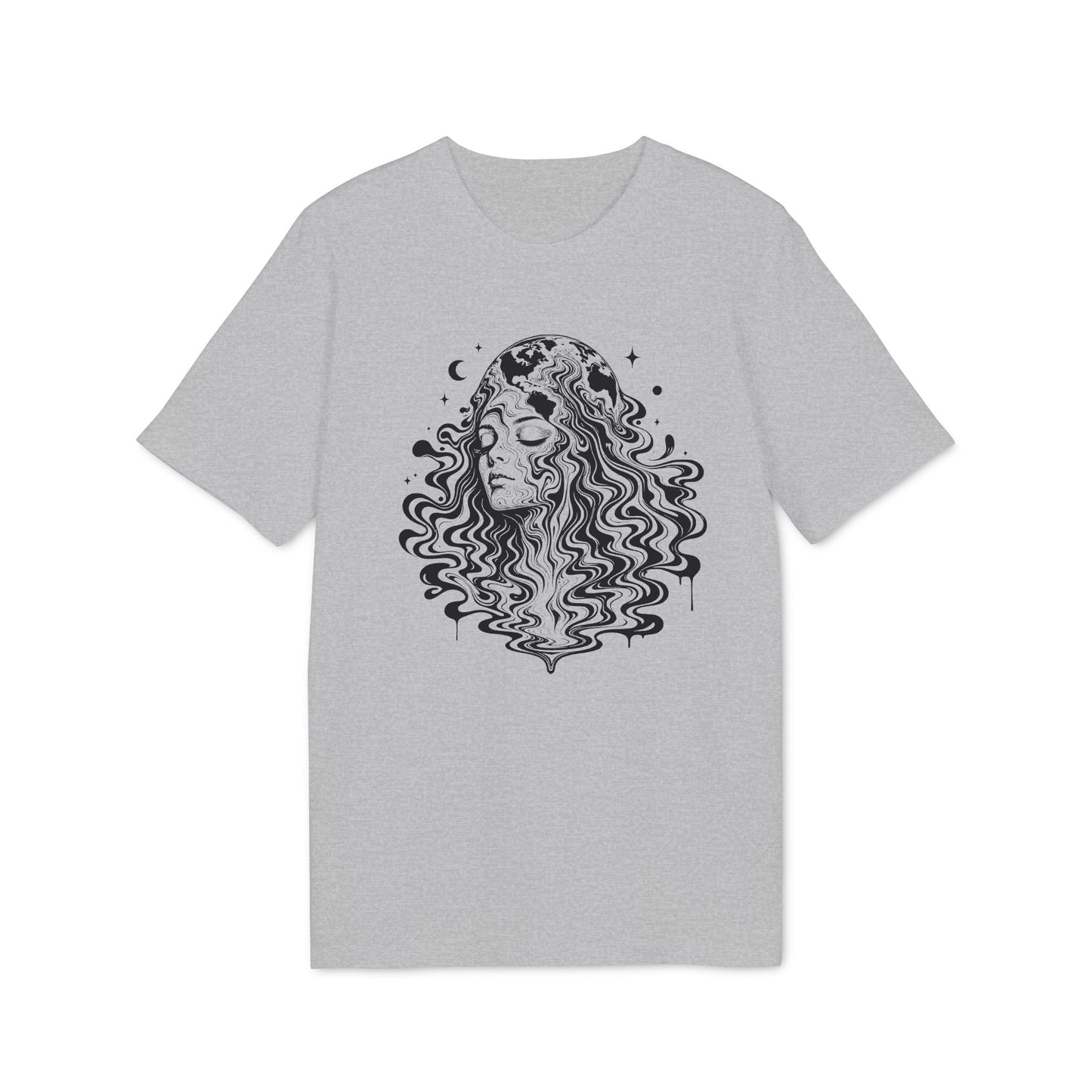 Psychedelisches und spirituelles Shirt mit Mutter Erde