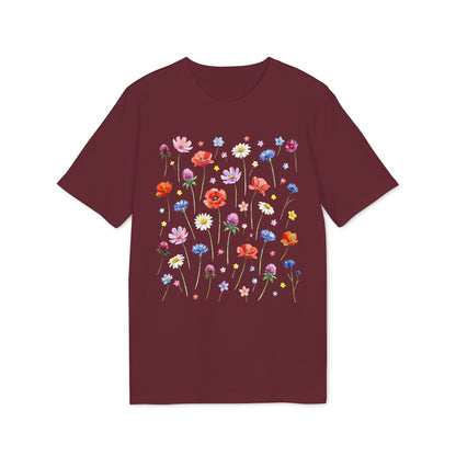Wildblumen Aquarell T-Shirt Damen Bio Baumwolle