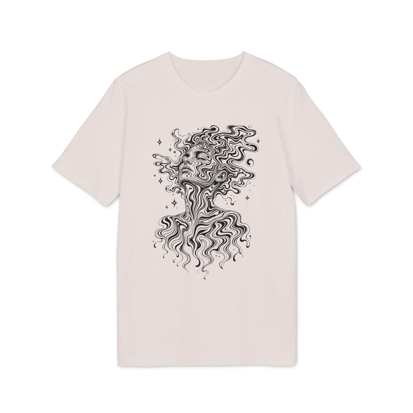 Psychedelisches Damen T-Shirt mit Frauenporträt