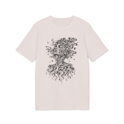 Psychedelisches Damen T-Shirt mit Frauenporträt