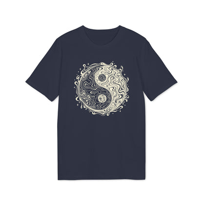 T-Shirt mit Yin-Yang-Symbol in psychedelischem Stil für Damen und Herren