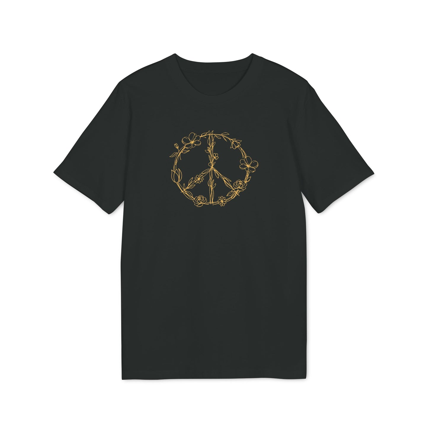 Hippie Friedenszeichen T-Shirt Damen, Bio-Baumwolle