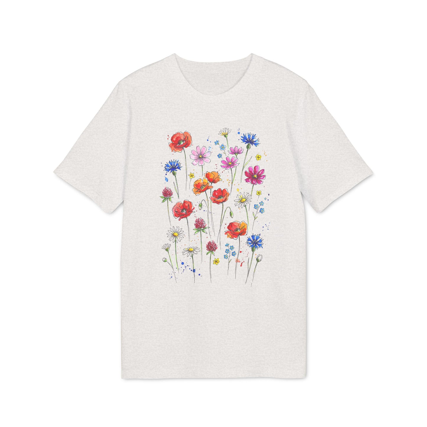 Blumen T-Shirt Damen aus Bio-Baumwolle