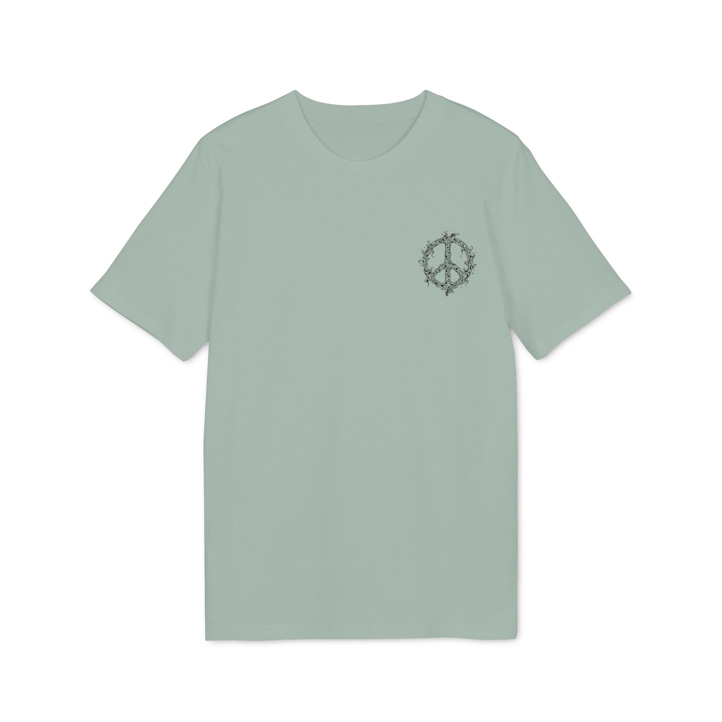 Psychedelisches Shirt mit kleinem Friedenssymbol für Damen und Herren