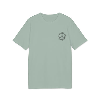 Psychedelisches Shirt mit kleinem Friedenssymbol für Damen und Herren