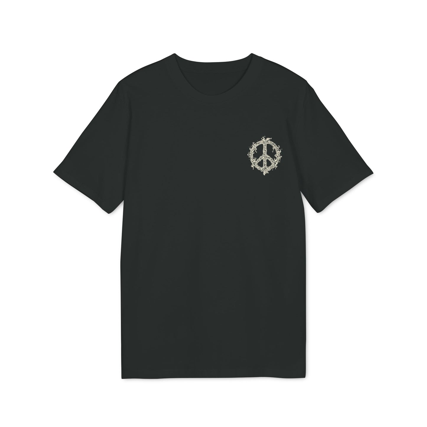 Psychedelisches Shirt mit kleinem Friedenssymbol für Damen und Herren