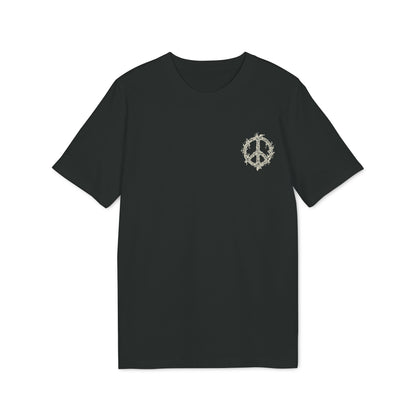 Psychedelisches Shirt mit kleinem Friedenssymbol für Damen und Herren