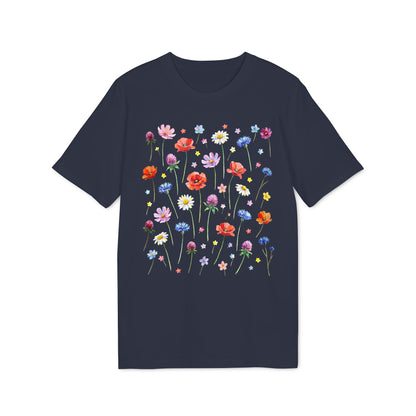 Wildblumen Aquarell T-Shirt Damen Bio Baumwolle