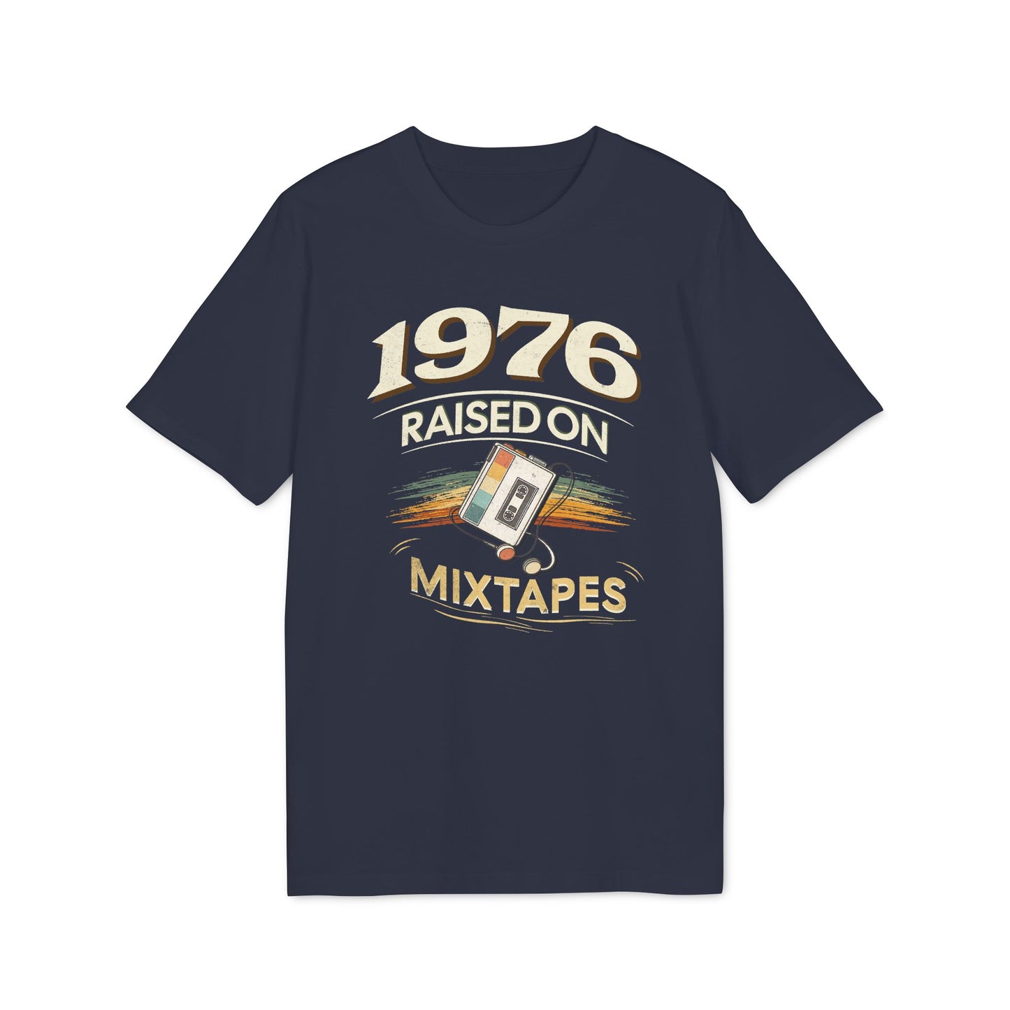 Retro T-Shirt 1976, RAISED ON MIXTAPES