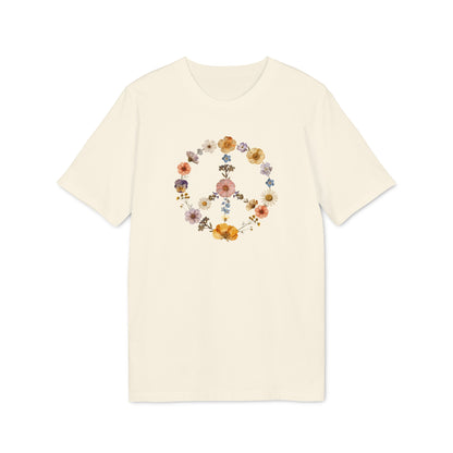 Friedenszeichen Blumen Shirt Damen Bio-Baumwolle