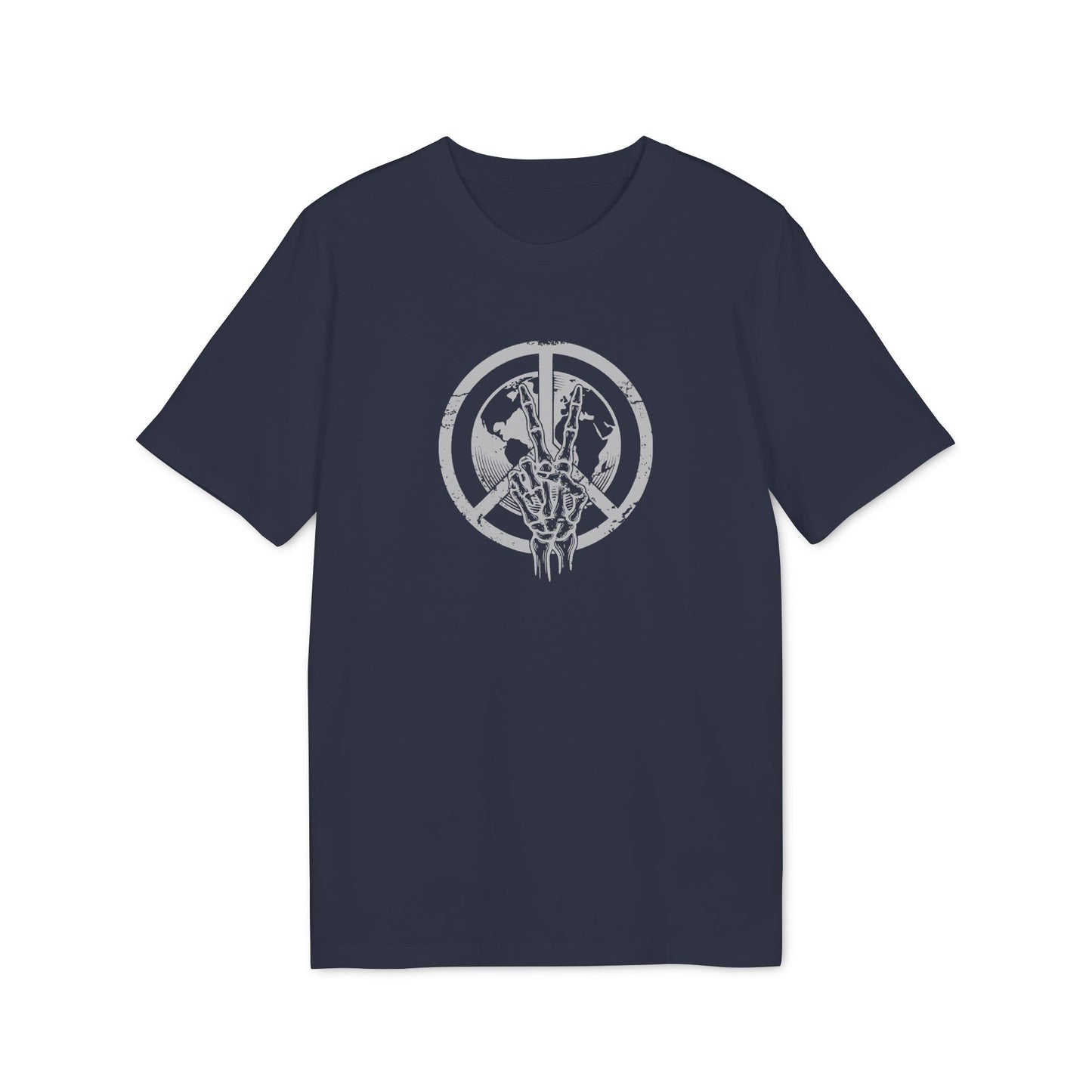 Skeletthand-Friedens-Shirt Herren Bio-Baumwolle