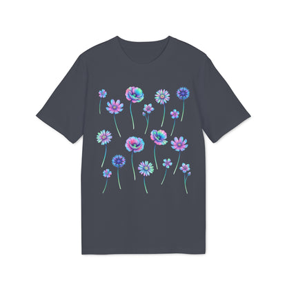 Blumen Shirt Damen blauer Print