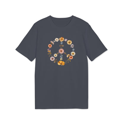 Friedenszeichen Blumen Shirt Damen Bio-Baumwolle