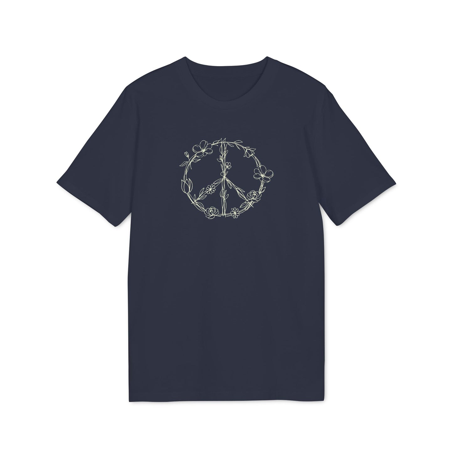 Hippie Friedenszeichen T-Shirt Damen, Bio-Baumwolle