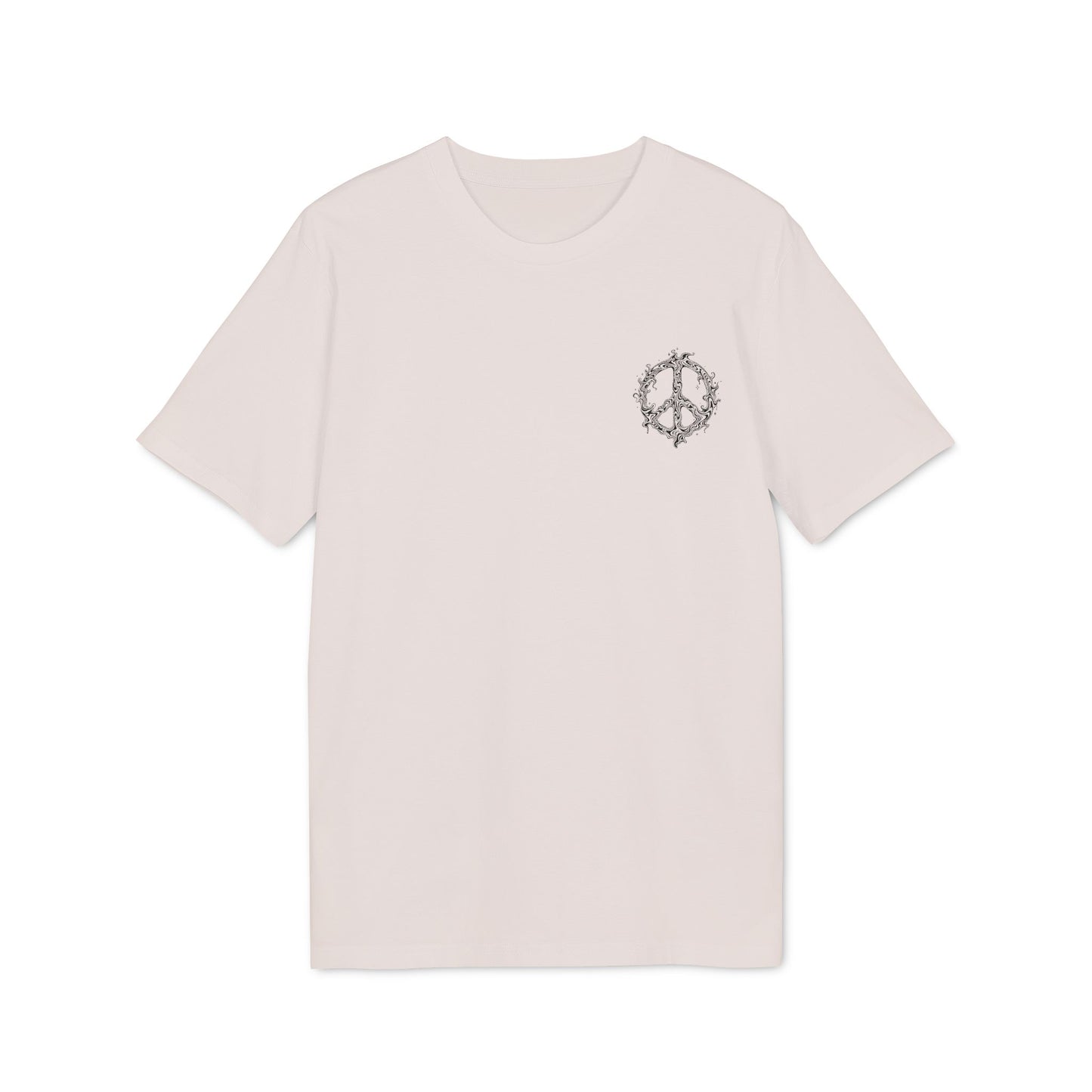 Psychedelisches Shirt mit kleinem Friedenssymbol für Damen und Herren
