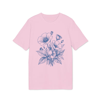 Retro Mohnblumen T-Shirt Damen Bio Baumwolle