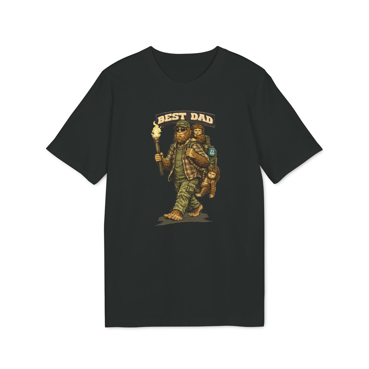 Best Dad - T-Shirt für Herren mit Bigfoot-Motiv