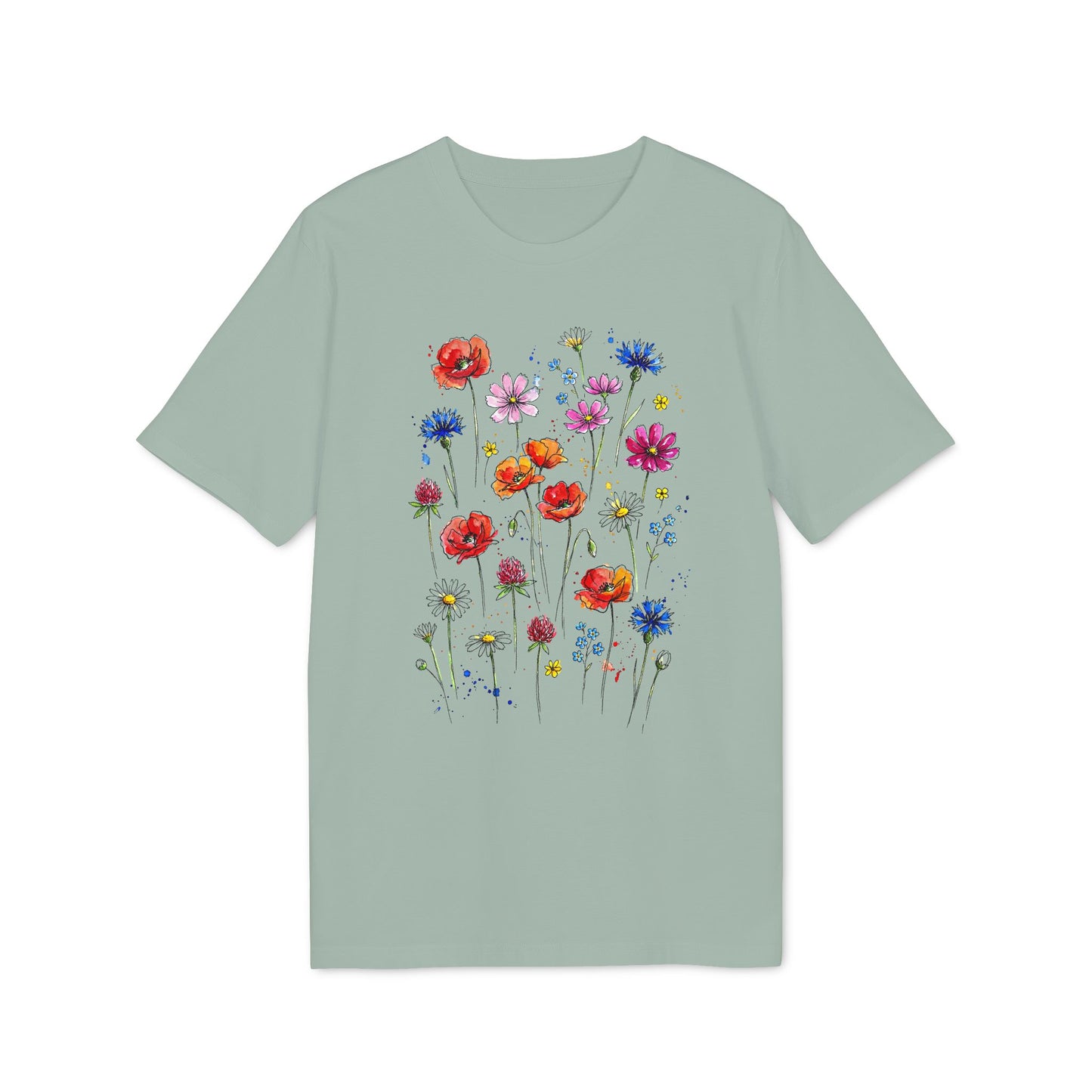 Blumen T-Shirt Damen aus Bio-Baumwolle