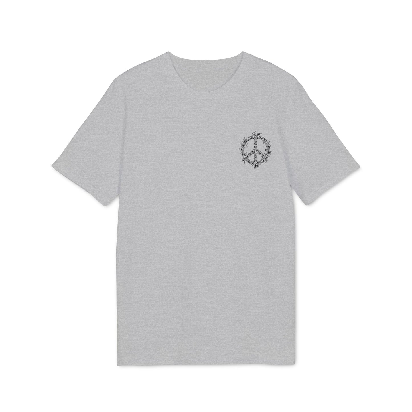 Psychedelisches Shirt mit kleinem Friedenssymbol für Damen und Herren
