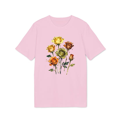 Rosen Aquarell T-Shirt Damen Bio Baumwolle
